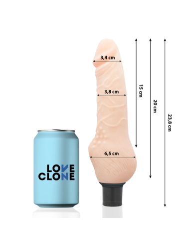 LOVECLONE - DAVEN VIBRADOR REALÍSTICO SELF LUBRICATION 23.8 CM -O- 3.8 CM