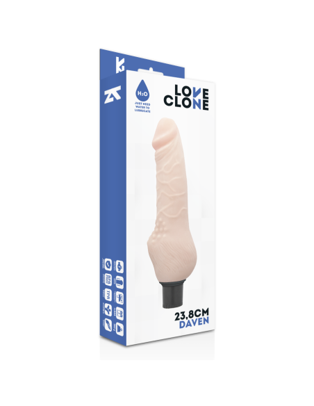 LOVECLONE - DAVEN VIBRADOR REALÍSTICO SELF LUBRICATION 23.8 CM -O- 3.8 CM