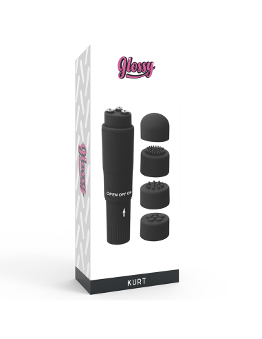 GLOSSY - POCKET KURT MASAJEADOR NEGRO