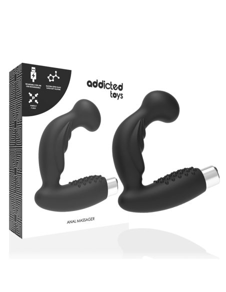 ADDICTED TOYS - VIBRADOR PROSTÁTICO RECARGABLE MODEL 3 - NEGRO