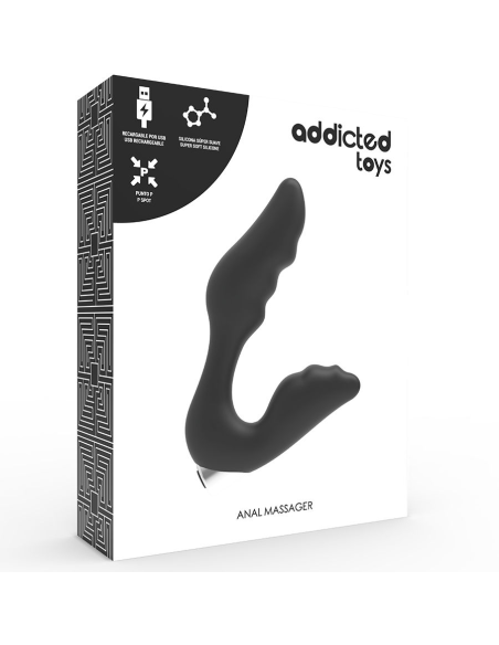 ADDICTED TOYS - VIBRADOR PROSTÁTICO RECARGABLE MODEL 6 - NEGRO
