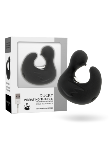 BLACKandSILVER - DEDAL PATO ESTIMULADOR DE SILICONA RECARGABLE DUCKYMANIA