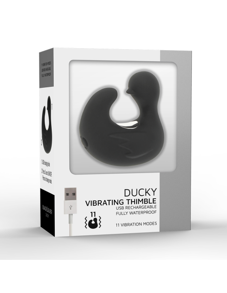 BLACKandSILVER - DEDAL PATO ESTIMULADOR DE SILICONA RECARGABLE DUCKYMANIA