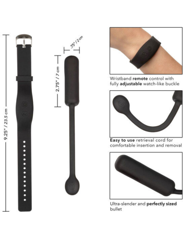 CALEXOTICS - BALA VIBRADORA PEQUEÑA CON PULSERA DE CONTROL