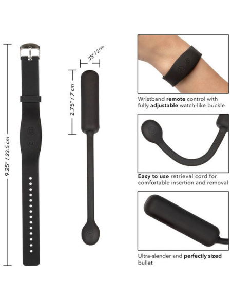 CALEXOTICS - BALA VIBRADORA PEQUEÑA CON PULSERA DE CONTROL