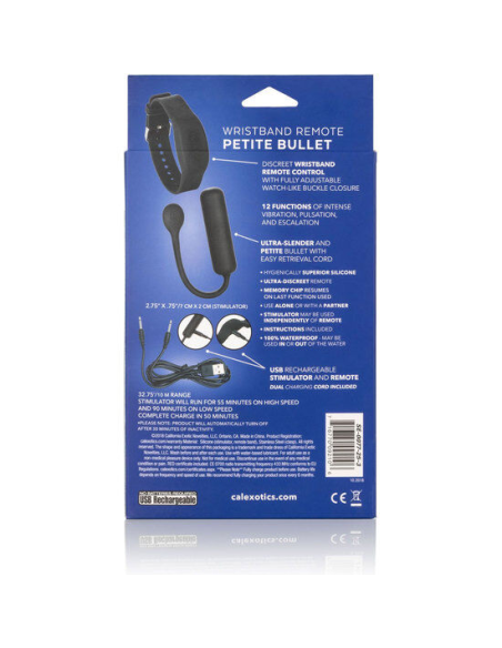 CALEXOTICS - BALA VIBRADORA PEQUEÑA CON PULSERA DE CONTROL