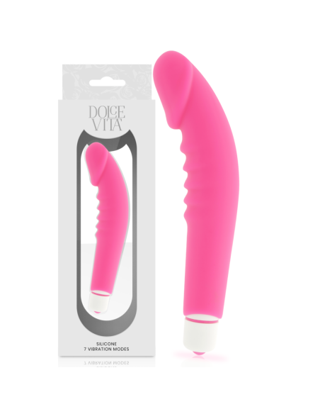 DOLCE VITA - REALISTIC PLEASURE VIBRADOR SILICONA ROSA