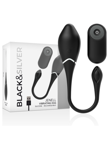 BLACKandSILVER - JENELL HUEVO VIBRADOR RECARGABLE