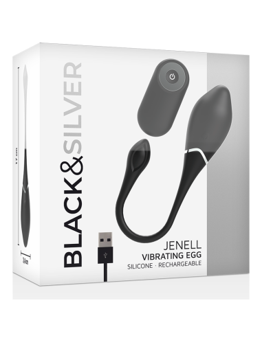 BLACKandSILVER - JENELL HUEVO VIBRADOR RECARGABLE