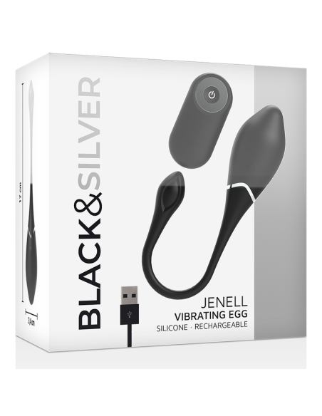 BLACKandSILVER - JENELL HUEVO VIBRADOR RECARGABLE