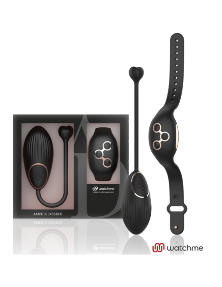 ANNES DESIRE - HUEVO CONTROL REMOTO TECNOLOGÍA WATCHME NEGRO-GOLD
