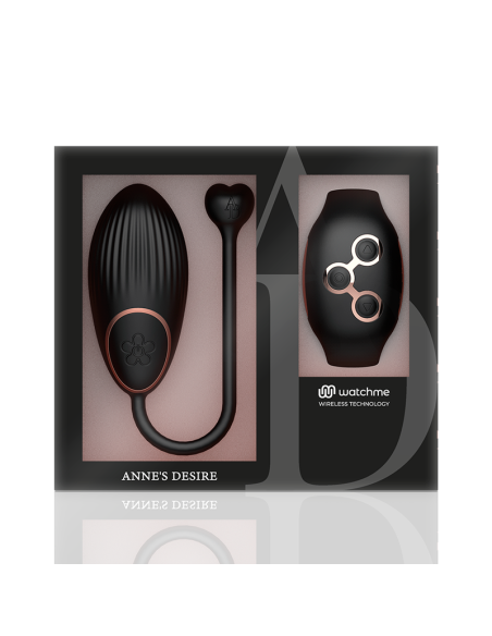 ANNES DESIRE - HUEVO CONTROL REMOTO TECNOLOGÍA WATCHME NEGRO-GOLD
