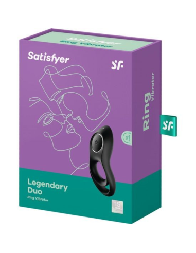SATISFYER - LEGENDARY DUO Anillo Vibrador Negro | SexPlace.MX