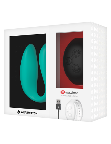 WEARWATCH - VIBRADOR DUAL TECHNOLOGY WATCHME AGUAMARINA - AZABACHE