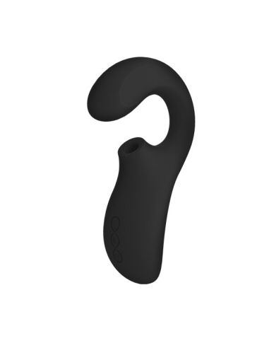 LELO - ENIGMA DOBLE ESTIMULACIÓN SUCCION MASAJEADOR NEGRO