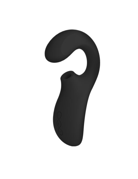 LELO - ENIGMA DOBLE ESTIMULACIÓN SUCCION MASAJEADOR NEGRO