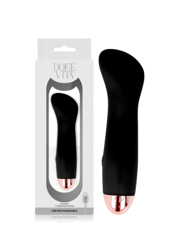 DOLCE VITA - VIBRADOR RECARGABLE ONE NEGRO 7 VELOCIDADES