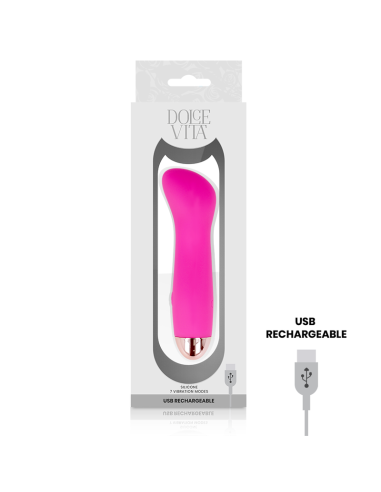 DOLCE VITA - VIBRADOR RECARGABLE ONE ROSA 7 VELOCIDADES