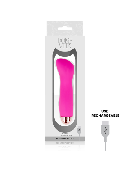 DOLCE VITA - VIBRADOR RECARGABLE ONE ROSA 7 VELOCIDADES