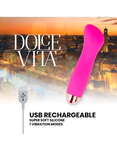 DOLCE VITA - VIBRADOR RECARGABLE ONE ROSA 7 VELOCIDADES