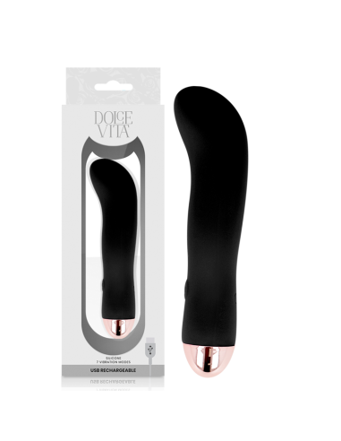 DOLCE VITA - VIBRADOR RECARGABLE TWO NEGRO 7 VELOCIDADES