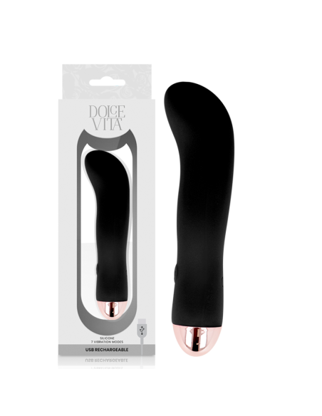DOLCE VITA - VIBRADOR RECARGABLE TWO NEGRO 7 VELOCIDADES