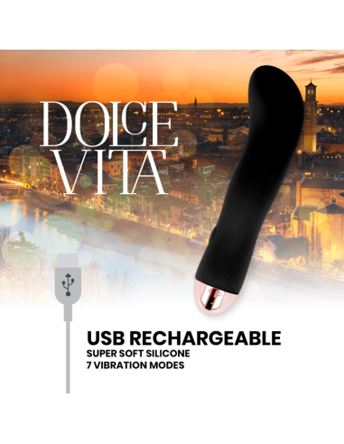 DOLCE VITA - VIBRADOR RECARGABLE TWO NEGRO 7 VELOCIDADES
