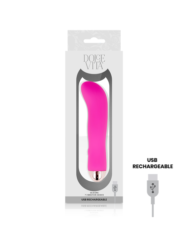 DOLCE VITA - VIBRADOR RECARGABLE TWO ROSA 7 VELOCIDADES