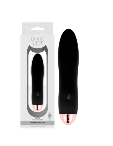 DOLCE VITA - VIBRADOR RECARGABLE FOUR NEGRO 7 VELOCIDADES
