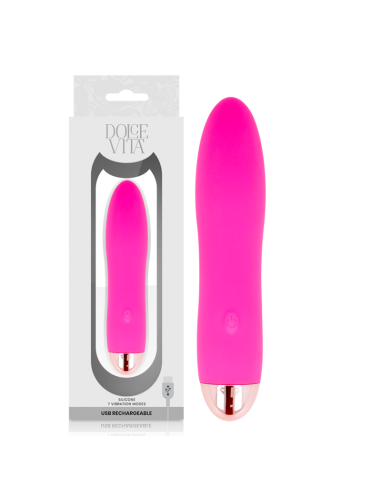 DOLCE VITA - VIBRADOR RECARGABLE FOUR ROSA 7 VELOCIDADES