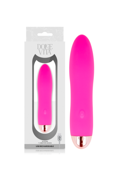 DOLCE VITA - VIBRADOR RECARGABLE FOUR ROSA 7 VELOCIDADES