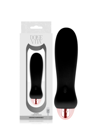 DOLCE VITA - VIBRADOR RECARGABLE FIVE NEGRO 7 VELOCIDADES