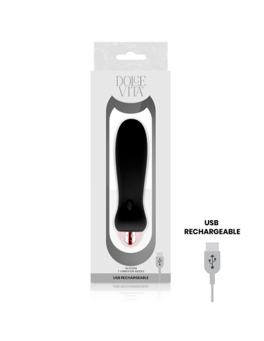 DOLCE VITA - VIBRADOR RECARGABLE FIVE NEGRO 7 VELOCIDADES