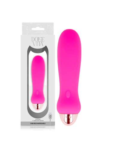 DOLCE VITA - VIBRADOR RECARGABLE FIVE ROSA 7 VELOCIDADES