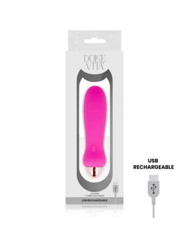 DOLCE VITA - VIBRADOR RECARGABLE FIVE ROSA 7 VELOCIDADES