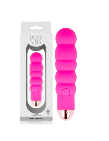 DOLCE VITA - VIBRADOR RECARGABLE SIX ROSA 7 VELOCIDADES