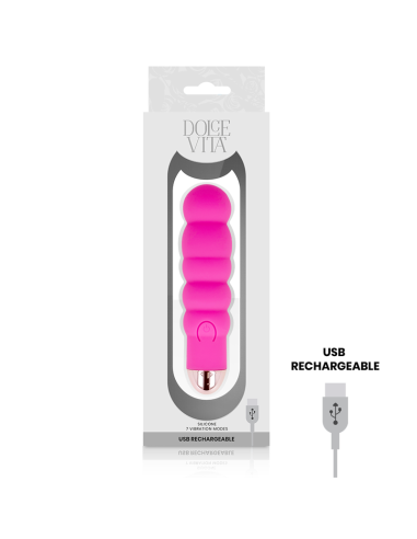 DOLCE VITA - VIBRADOR RECARGABLE SIX ROSA 7 VELOCIDADES