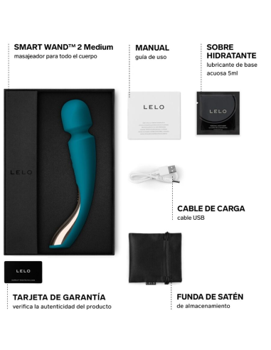 LELO - MASAJEADOR SMART MEDIUM WAND 2 VERDE AGUA
