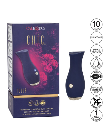 CALEXOTICS - CHIC TULIP MASAJEADOR AZUL