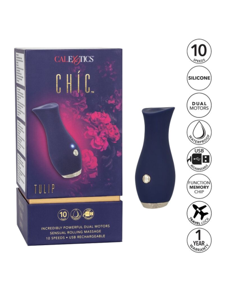 CALEXOTICS - CHIC TULIP MASAJEADOR AZUL