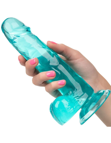 CALEXOTICS - SIZE QUEEN DILDO AZUL 15.3 CM