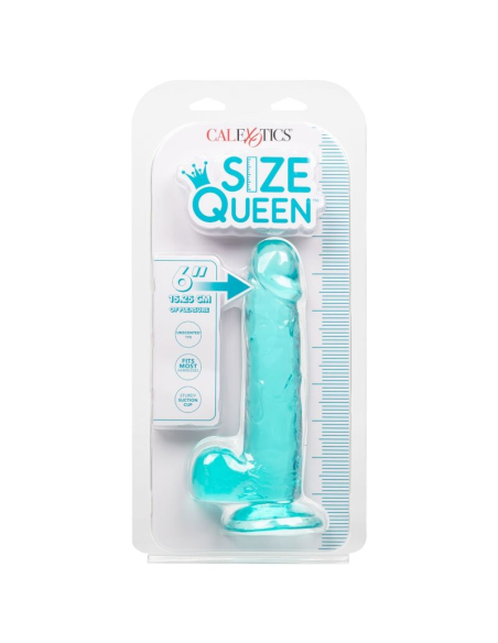 CALEXOTICS - SIZE QUEEN DILDO AZUL 15.3 CM