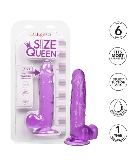 CALEXOTICS - SIZE QUEEN DILDO LILA 15.3 CM
