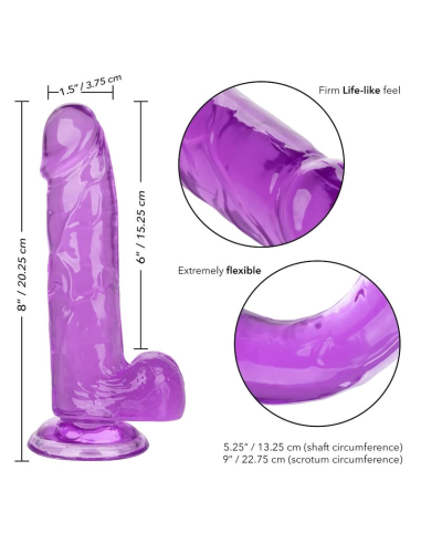 CALEXOTICS - SIZE QUEEN DILDO LILA 15.3 CM