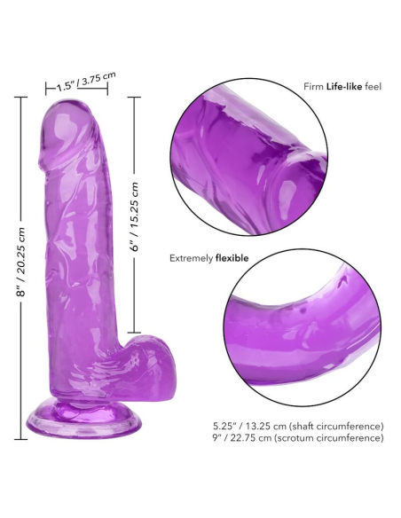 CALEXOTICS - SIZE QUEEN DILDO LILA 15.3 CM