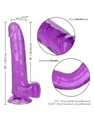 CALEXOTICS - SIZE QUEEN DILDO LILA 20.3 CM