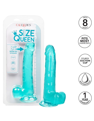 CALEXOTICS - SIZE QUEEN DILDO AZUL 20.3 CM