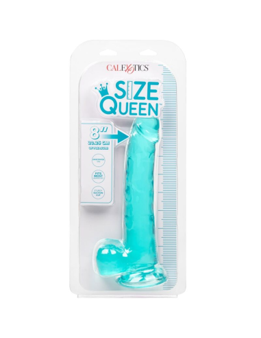 CALEXOTICS - SIZE QUEEN DILDO AZUL 20.3 CM