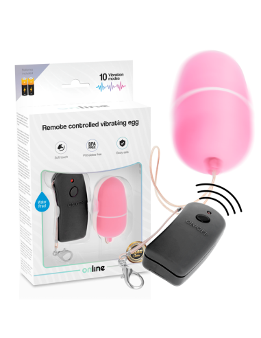 ONLINE - HUEVO VIBRADOR CON MANDO CONTROL REMOTO ROSA