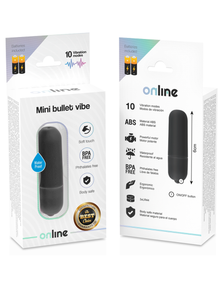 ONLINE - MINI BALA VIBRADORA NEGRO